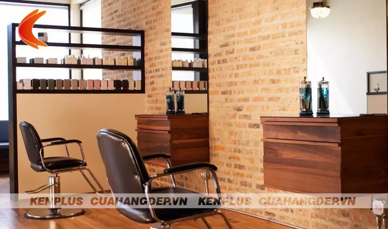 Tư vấn thiết kế nội thất salon tóc nam 2 tầng