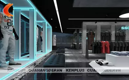 Thiết kế shop phụ kiện và quần áo thể thao SSC