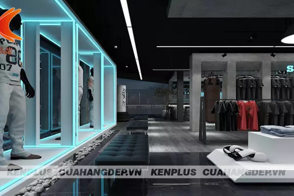 Thiết kế shop phụ kiện và quần áo thể thao SSC