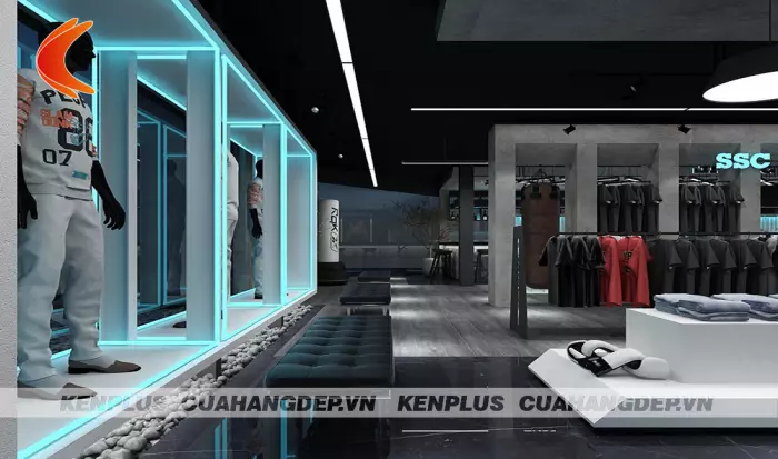 Thiết kế shop phụ kiện và quần áo thể thao SSC