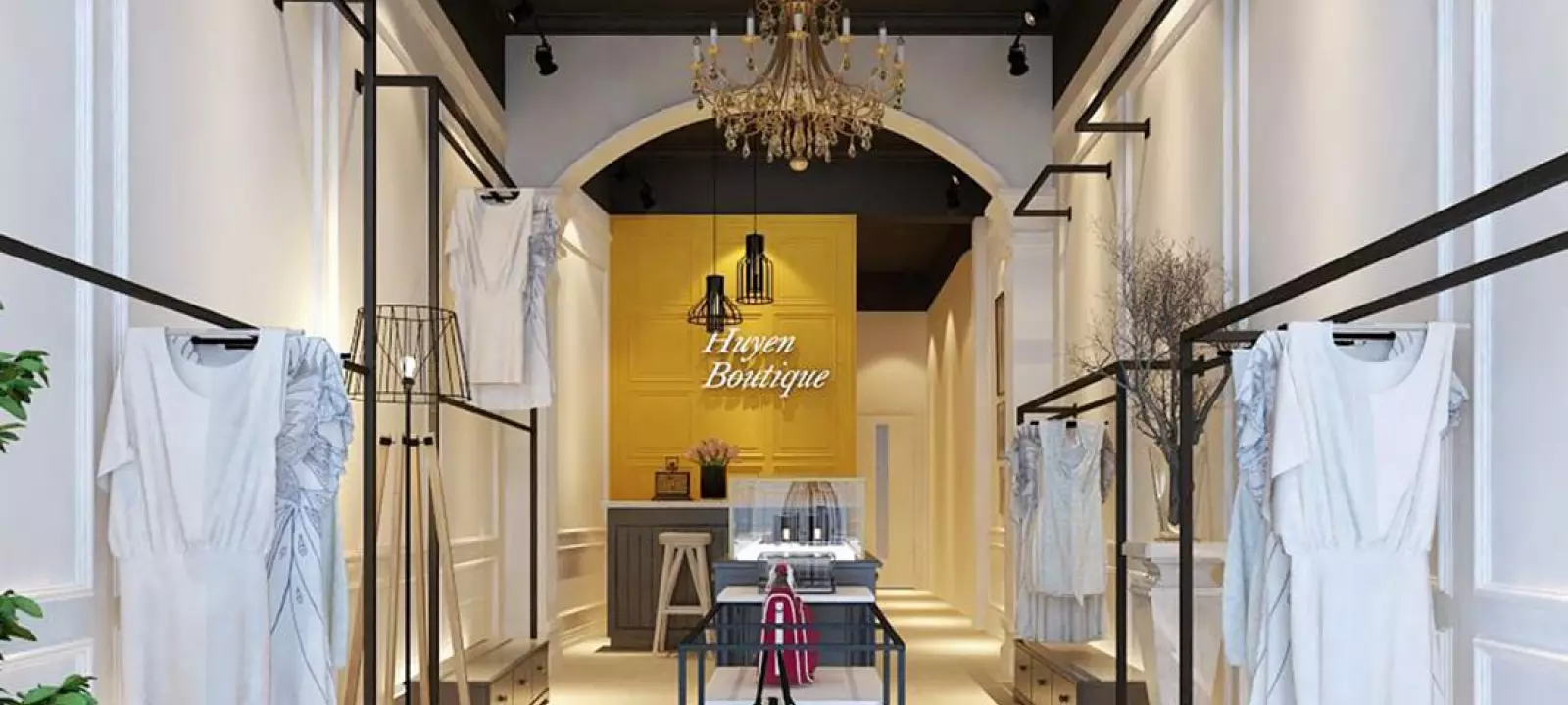 Thiết kế shop thời trang Huyền Boutique Hàng Bông