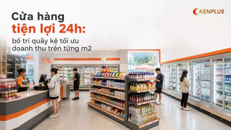 Cửa hàng tiện lợi 24h: bố trí quầy kệ tối ưu doanh thu trên từng m2