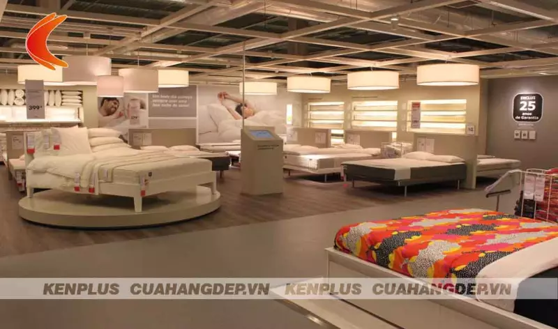 Thiết kế cửa hàng chăn ga gối đệm chuẩn không cần chỉnh