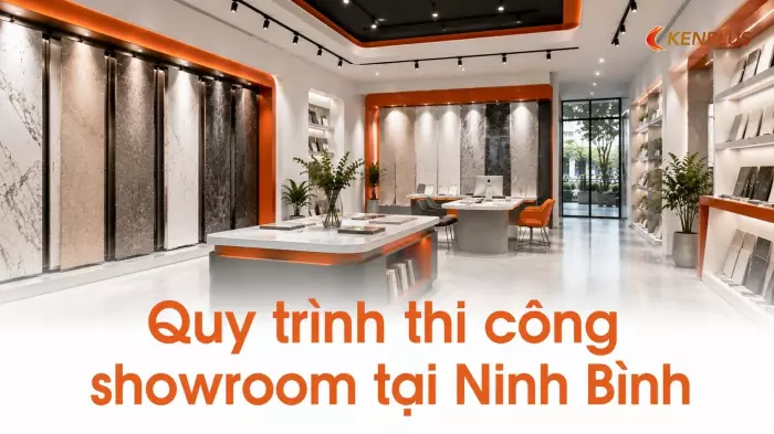 Quy trình thi công showroom tại Ninh Bình: từ mặt bằng thô đến khai trương