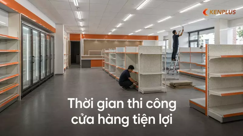 Thời gian thi công cửa hàng tiện lợi: tiến độ rút ngắn
