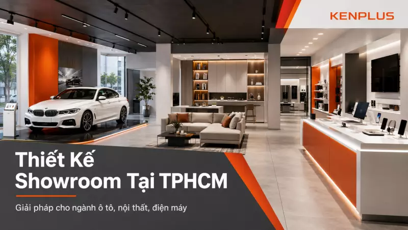 Thiết kế showroom tại TP.HCM: giải pháp cho ngành ô tô, nội thất, điện máy