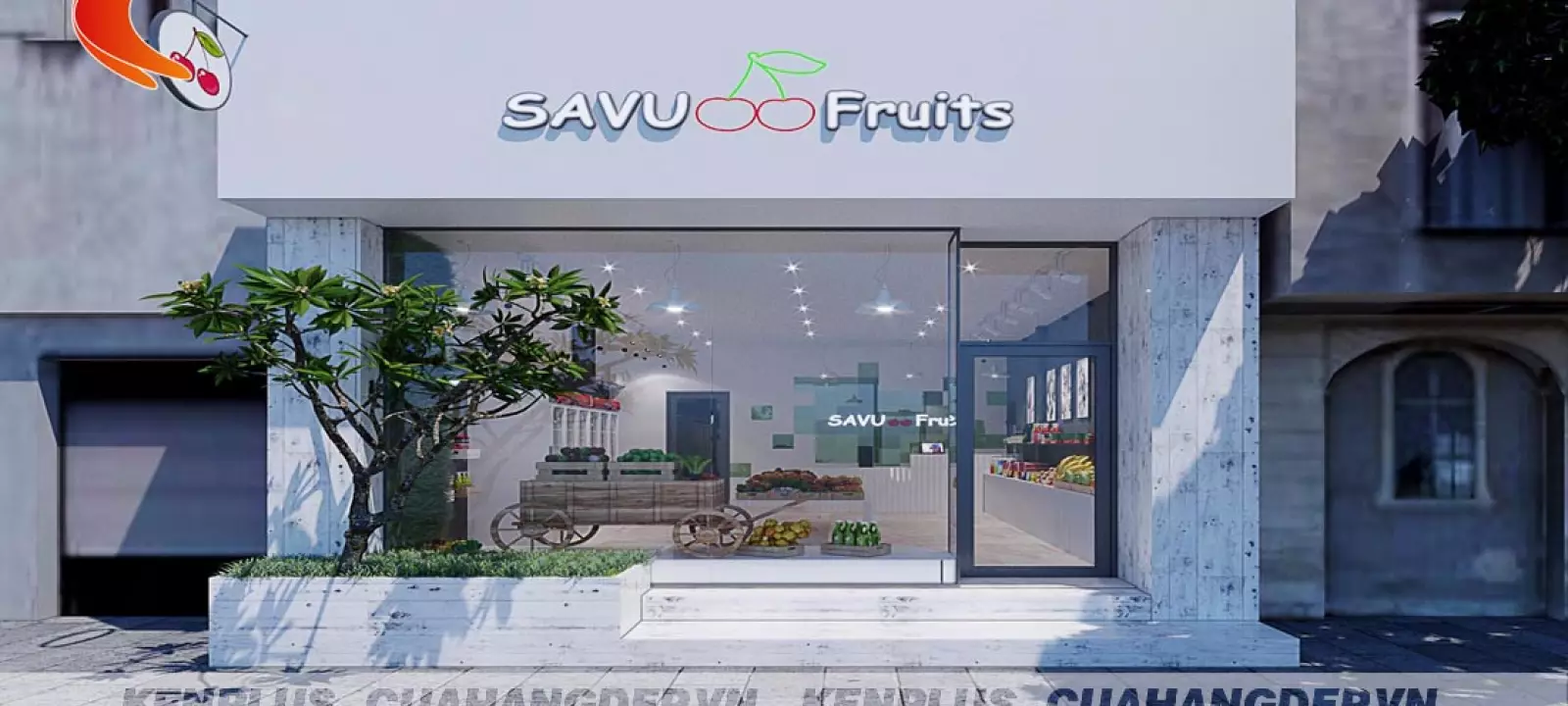 Thiết kế cửa hàng trái cây SAVU Fruits