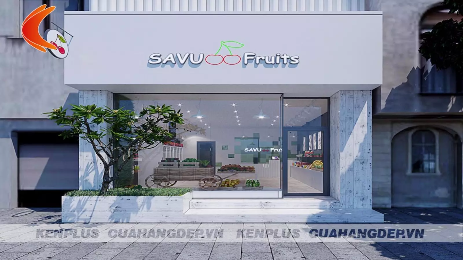Thiết kế cửa hàng trái cây SAVU Fruits
