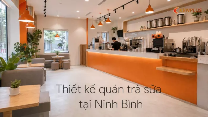 Thiết kế quán trà sữa tại Ninh Bình: không gian check-in thu hút giới trẻ