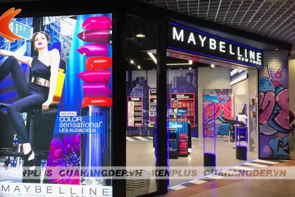 Mẫu thiết kế cửa hàng mỹ phẩm Maybelline