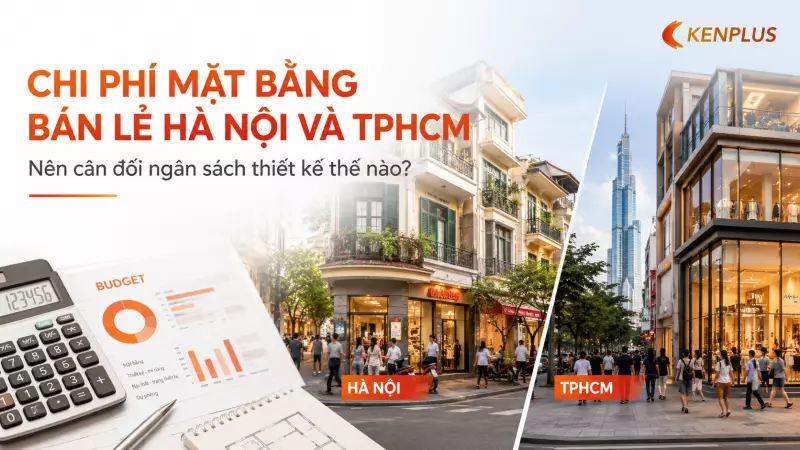 Chi phí mặt bằng bán lẻ Hà Nội và TP.HCM: nên cân đối ngân sách thiết kế thế nào