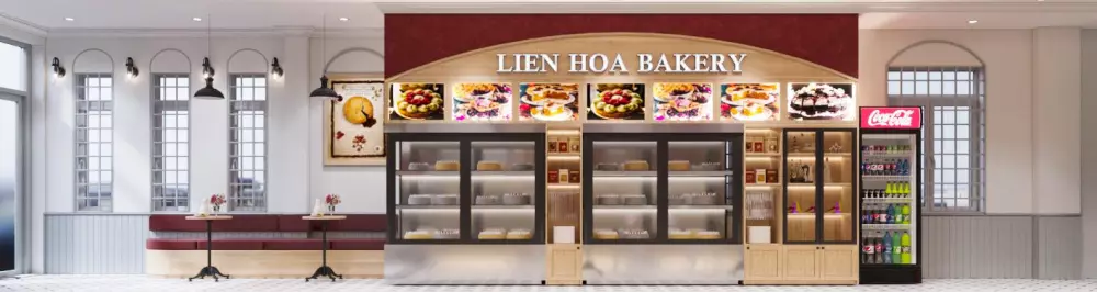 Mẫu thiết kế tiệm bánh kem Liên Hoa Bakery tại Đà Lạt