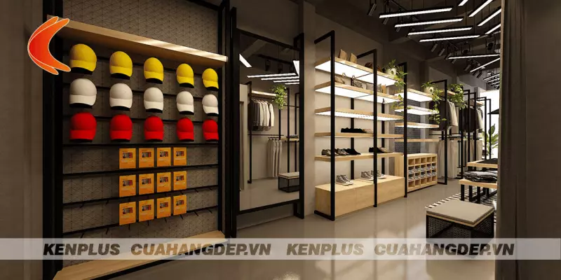 Thiết kế cửa hàng phong cách Industrial phóng khoáng, cá tính