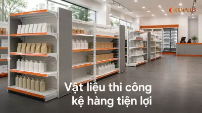 Vật liệu thi công kệ hàng tiện lợi: chịu tải, dễ vệ sinh