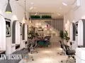 Mẫu thiết kế salon tóc nam 2 tầng đẹp cuốn hút