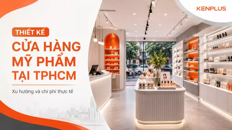 Thiết kế cửa hàng mỹ phẩm tại TP.HCM: xu hướng và chi phí thực tế