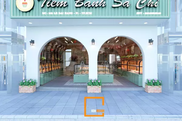 Mẫu thiết kế tiệm bánh Sachi tại Mỹ Tho