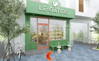 Mẫu thiết kế cửa hàng bánh Le Gateau với diện tích 40m2