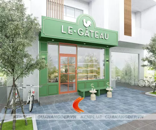 Mẫu thiết kế cửa hàng bánh Le Gateau với diện tích 40m2
