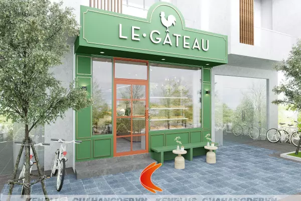 Mẫu thiết kế cửa hàng bánh Le Gateau với diện tích 40m2