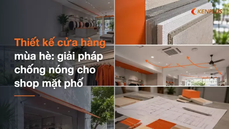 Thiết kế cửa hàng mùa hè: giải pháp chống nóng cho shop mặt phố