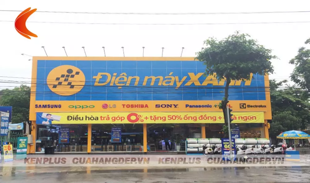 Mẫu thiết kế cửa hàng điện máy xanh