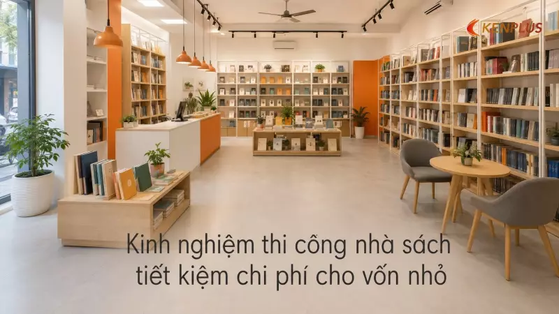 Kinh nghiệm thi công nhà sách tiết kiệm chi phí cho vốn nhỏ