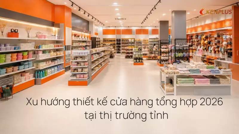 Xu hướng thiết kế cửa hàng tổng hợp 2026 tại thị trường tỉnh