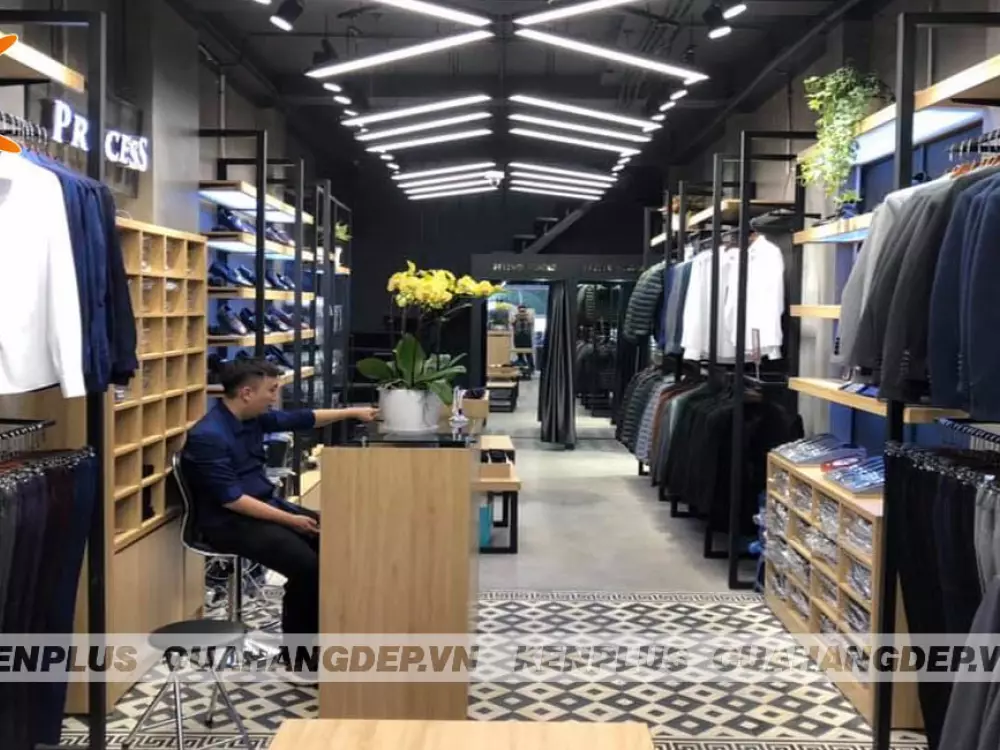 Thi công shop thời trang nam Process – vẻ đẹp của sự cá tính