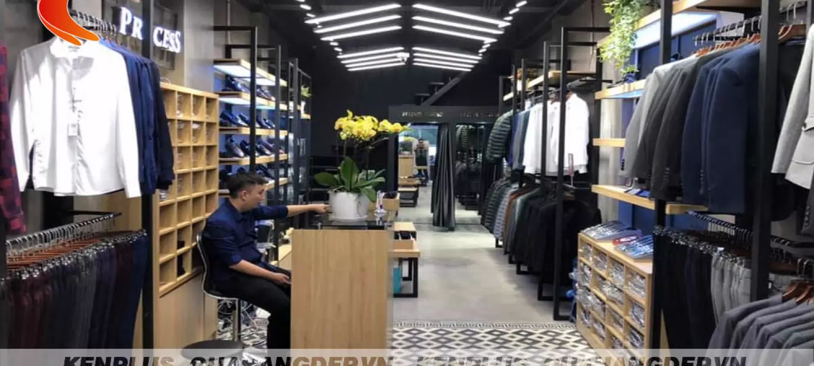 Thi công shop thời trang nam Process – vẻ đẹp của sự cá tính