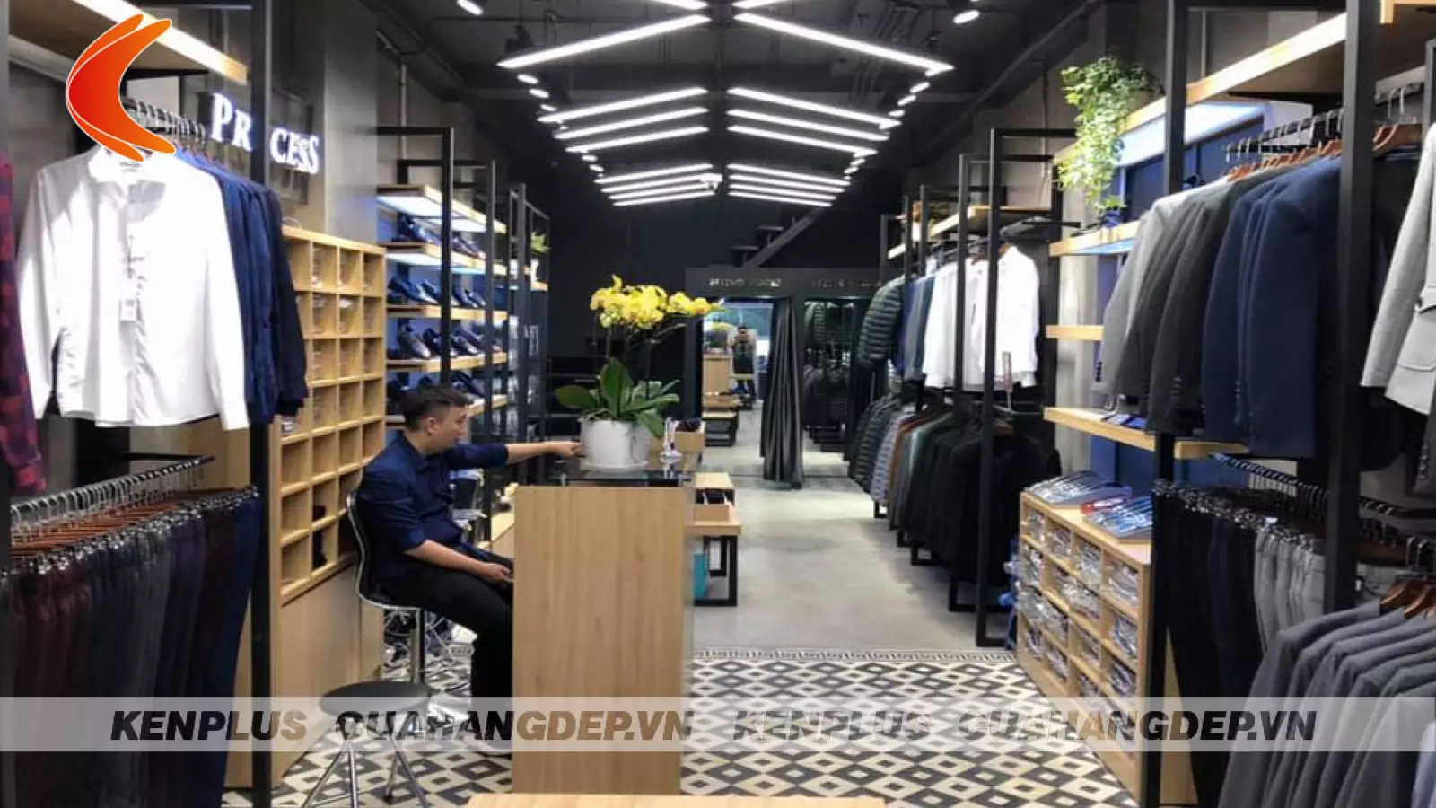 Thi công shop thời trang nam Process – vẻ đẹp của sự cá tính