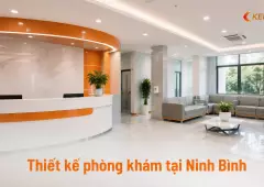 Thiết kế phòng khám tại Ninh Bình: bố cục khu chờ và phòng khám chuẩn y tế