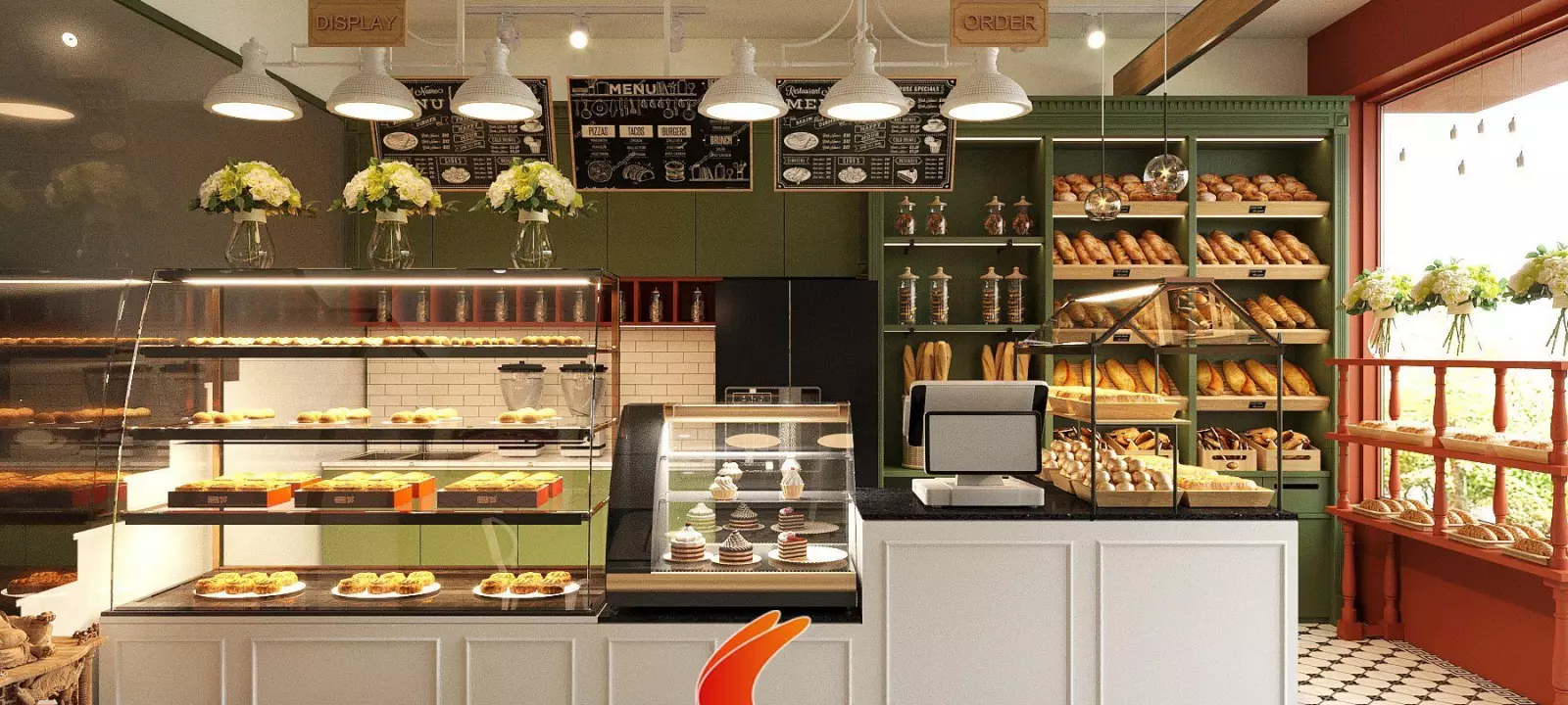 Mẫu thiết kế cửa hàng bánh Le Gateau phong cách tân cổ điển
