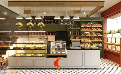 Mẫu thiết kế cửa hàng bánh Le Gateau phong cách tân cổ điển
