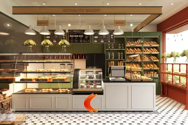 Mẫu thiết kế cửa hàng bánh Le Gateau phong cách tân cổ điển