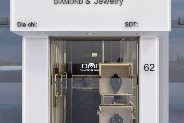 Thiết kế cửa hàng trang sức 5m2 Diamond and Jewelry tại Hà Nội