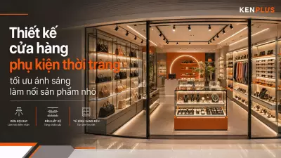 Thiết kế cửa hàng phụ kiện thời trang: tối ưu ánh sáng làm nổi sản phẩm nhỏ