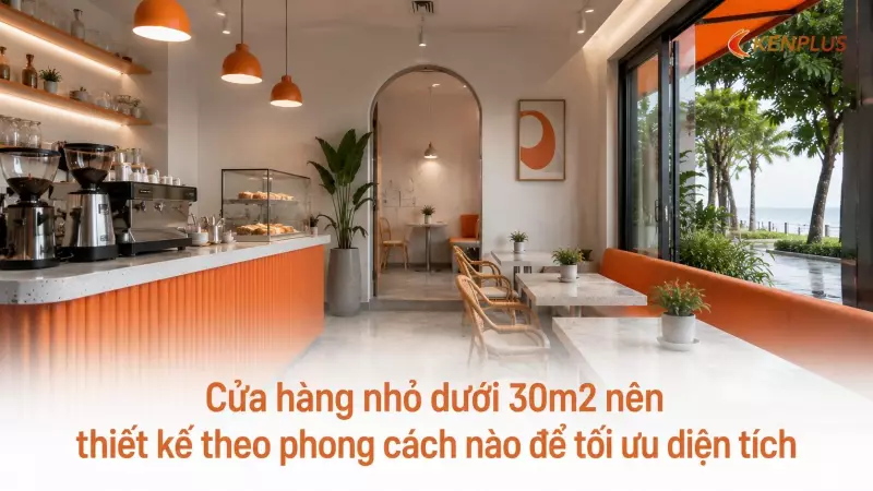 Cửa hàng nhỏ dưới 30m2 nên thiết kế theo phong cách nào để tối ưu diện tích