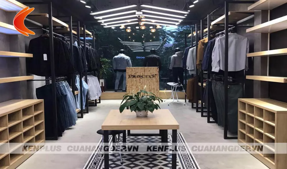 Thi công shop thời trang nam Process – vẻ đẹp của sự cá tính