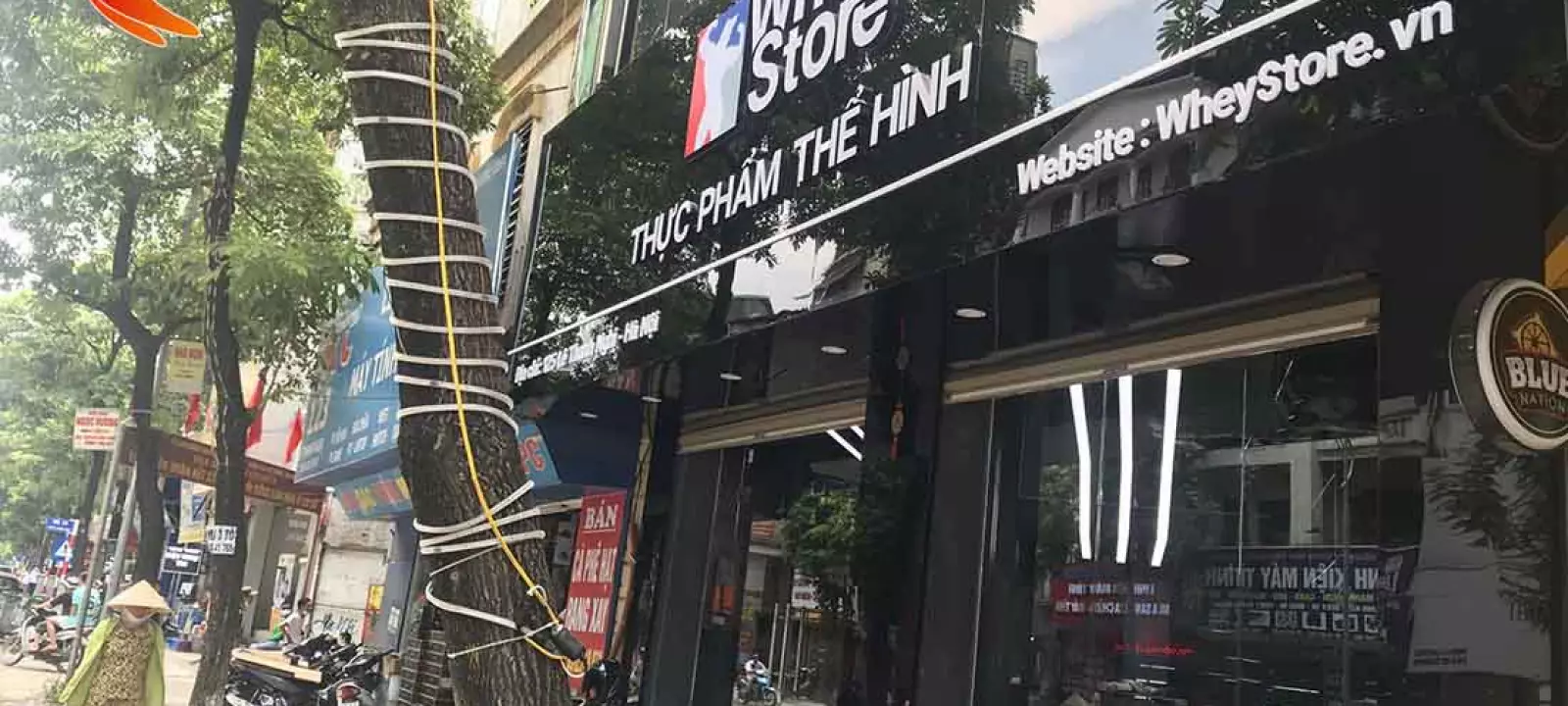 Thi công shop thực phẩm thể hình Whey Store tại Hà Nội