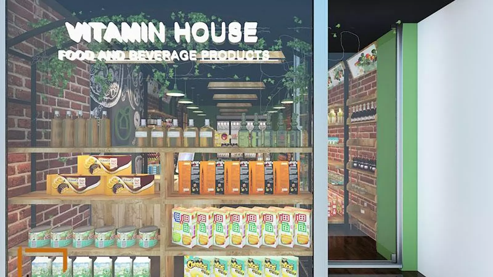 Mẫu thiết kế cửa hàng Vitamin House