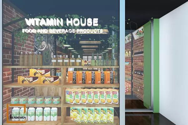 Mẫu thiết kế cửa hàng Vitamin House
