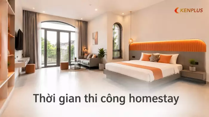 Thời gian thi công homestay: tiến độ thực tế theo quy mô phòng