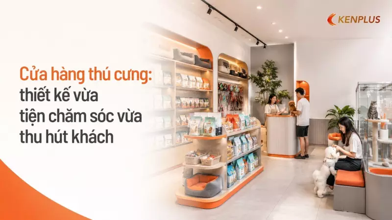 Cửa hàng thú cưng: thiết kế vừa tiện chăm sóc vừa thu hút khách
