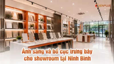 Ánh sáng và bố cục trưng bày cho showroom tại Ninh Bình