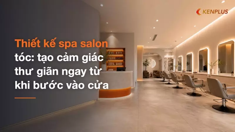 Thiết kế spa salon tóc: tạo cảm giác thư giãn ngay từ khi bước vào cửa