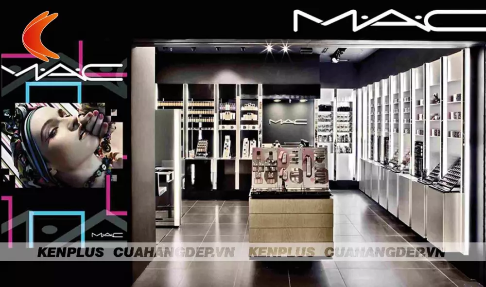 Mẫu thiết kế shop mỹ phẩm cao cấp MAC