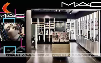 Mẫu thiết kế shop mỹ phẩm cao cấp MAC