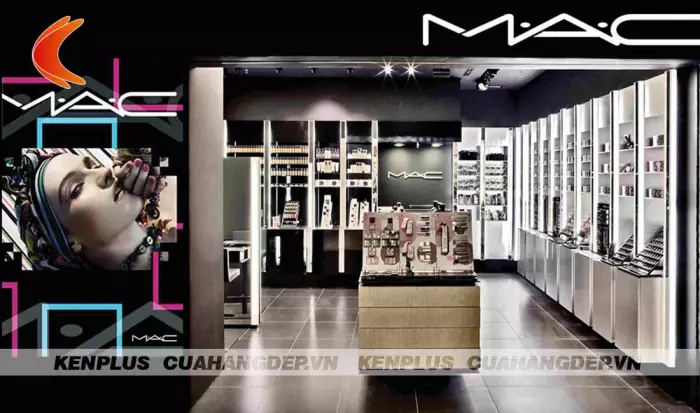 Mẫu thiết kế shop mỹ phẩm cao cấp MAC