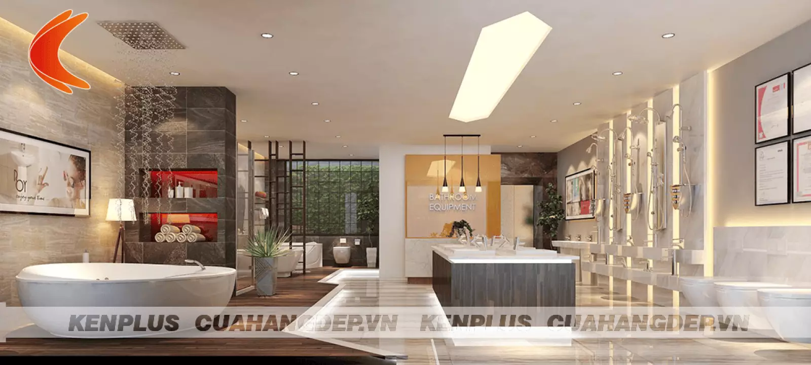 Dự án thiết kế showroom trưng bày thiết bị vệ sinh phong cách hiện đại